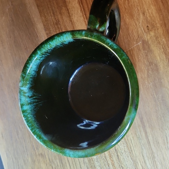 Blue Mountain 1970s Canada Green Drip glaze Pottery Mug and Cup - Picture 10 of 14